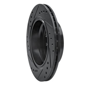 BMW 320I Brake Rotor (1) - Rear Right - R1 Concepts - Drilled & Slotted - Black - `96-`05